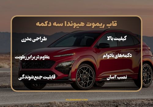 قاب ریموت هیوندا سه دکمه