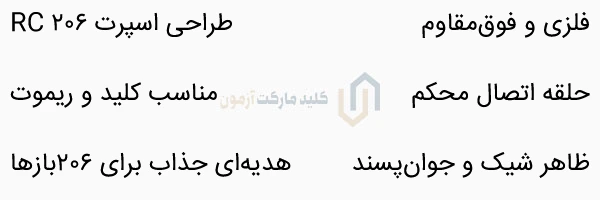 جاسوییچی پژو 206 RC