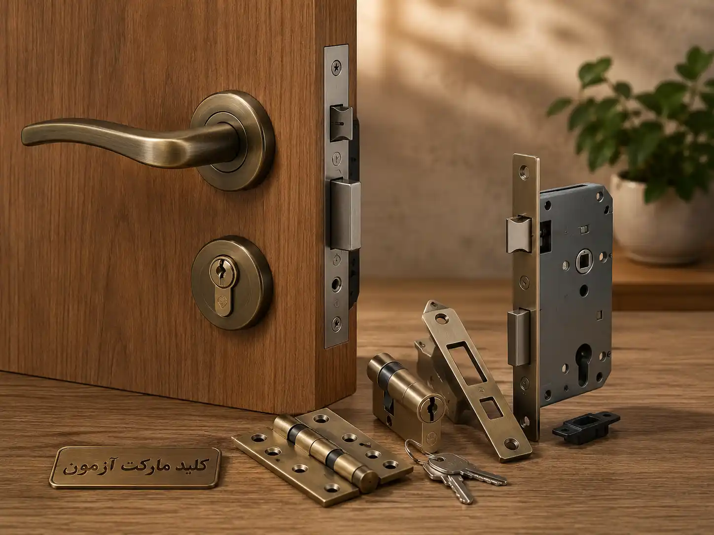 قفل درب چوبی