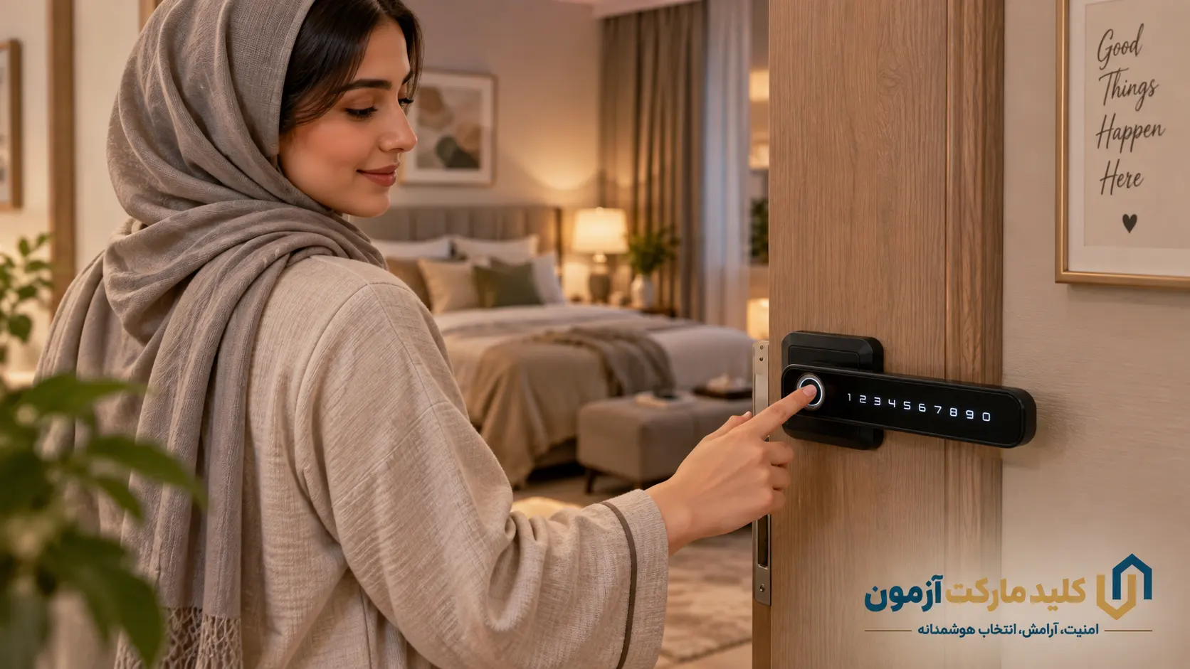 دستگیره هوشمند اتاقی مدل شالا