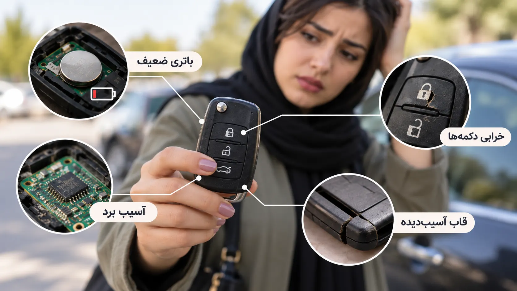 علت خراب شدن ریموت ماشین